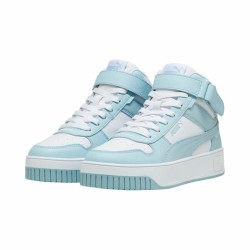 Women's casual trainers Puma Carina reet Mid White Turquoise