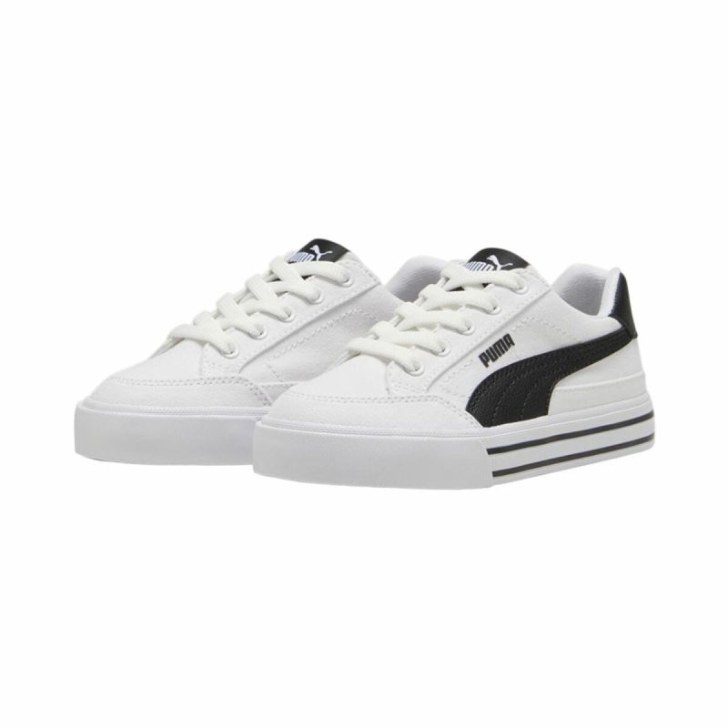 Jungen Sneaker Puma Court Classic Vulc F Weiß