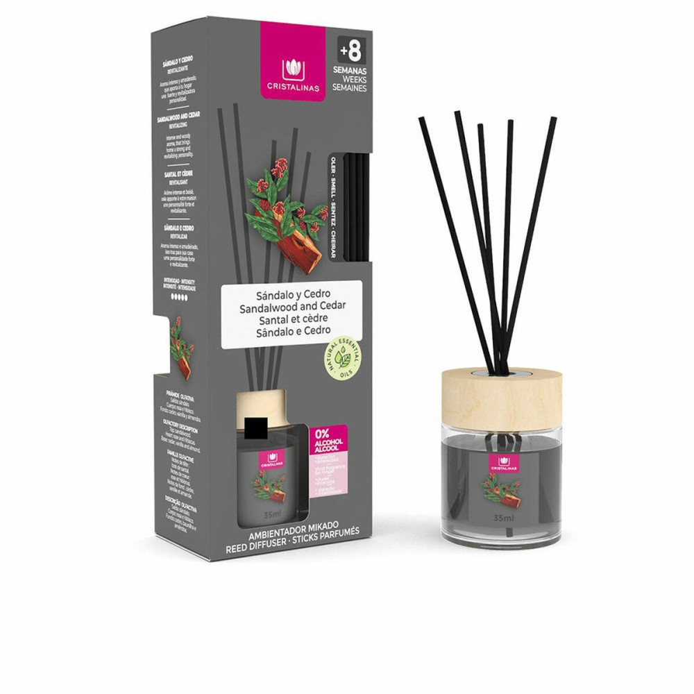 Perfume Sticks Cristalinas Sandalo-Cedro 35 ml