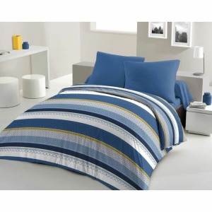 Bettbezug-Set HOME LINGE PASSION Stanis Blau 220 x 240 cm
