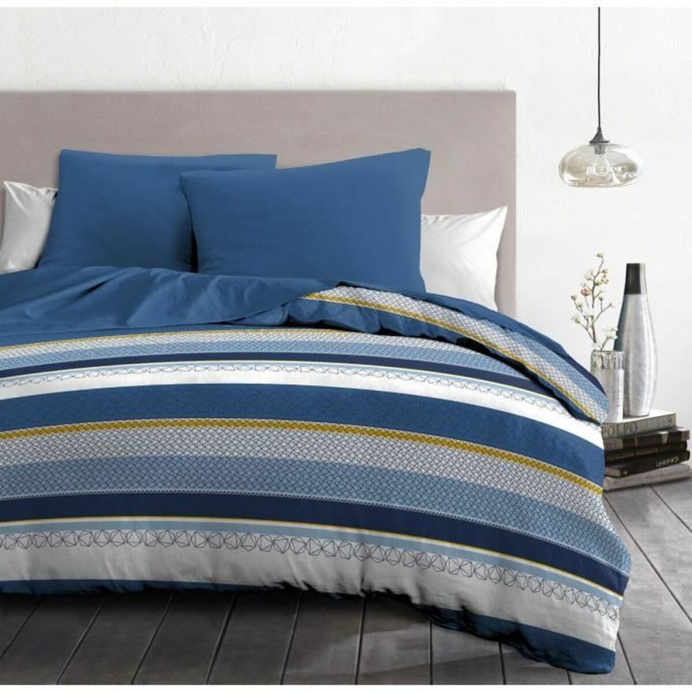 Bettbezug-Set HOME LINGE PASSION Stanis Blau 220 x 240 cm