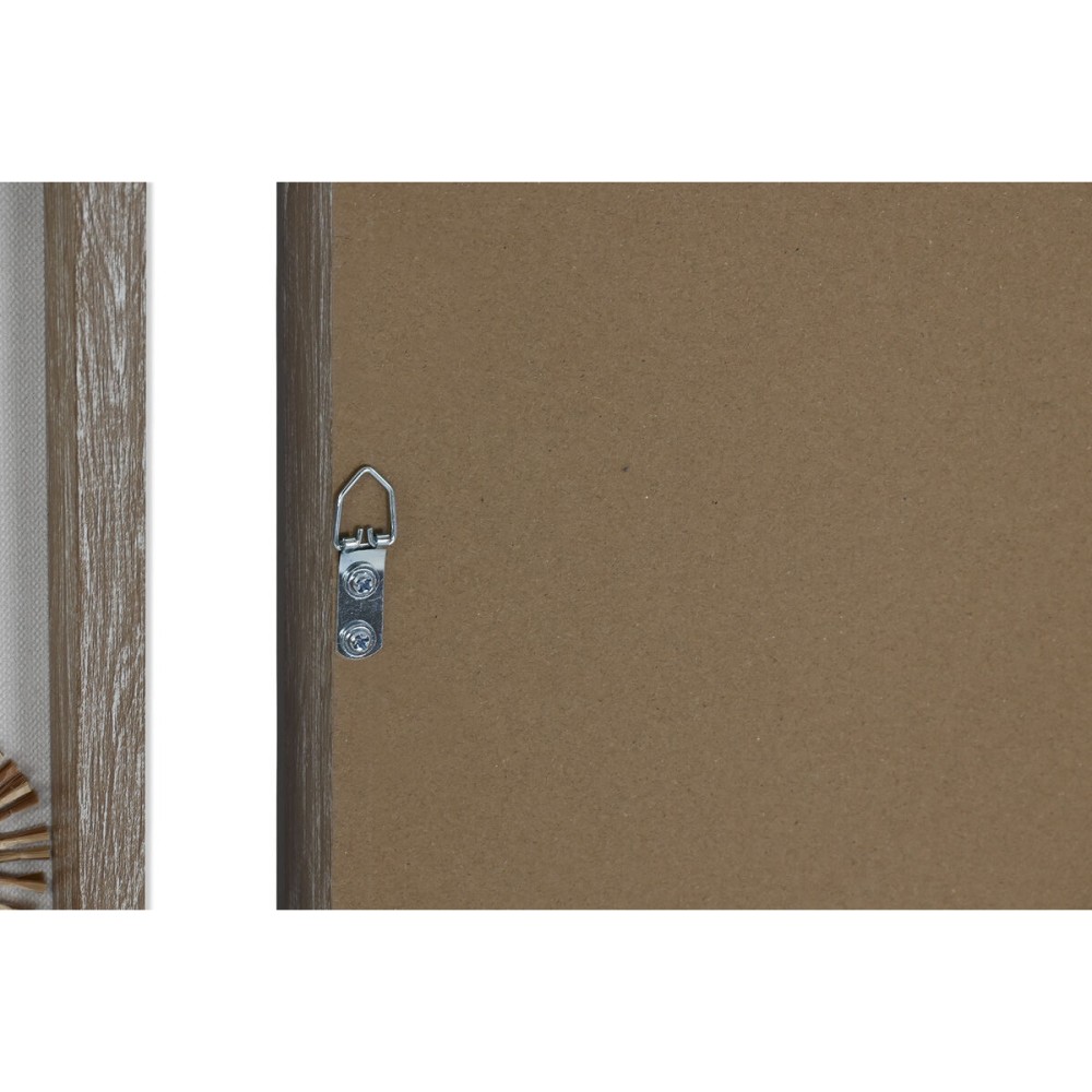 Canvas Home ESPRIT White Natural Mediterranean Navy 40 x 3 x 40 cm (4 Units)