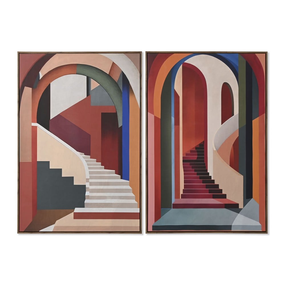 Painting Home ESPRIT Abstract Urban 80 x 4,5 x 120 cm (2 Units)