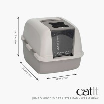 Katzentoilette Catit 46 x 55 x 45 cm mit Deckel Jumbo Grau Kunststoff