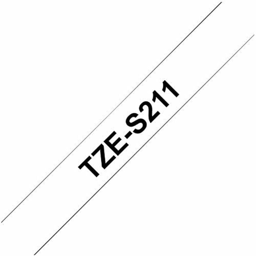 Cartouche d'encre originale Brother TZe-S211 Noir Blanc/Noir Noir/Blanc