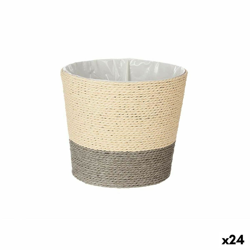 Blumentopf Ibergarden WY21-71 Grau Schnur Kunststoff 19,5 x 16,5 x 19,5 cm (24 Stück)