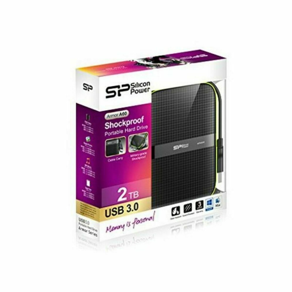 Disque Dur Externe Silicon Power Armor A60 2.5" USB 3.0 2 TB Anti-shock 2 TB