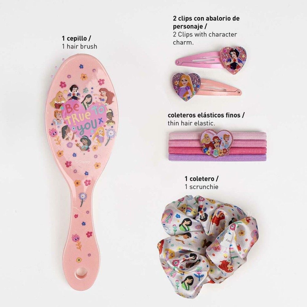 Child's Hairedressing Set Disney Princess 14 x 18,5 x 4 cm 5 Pieces