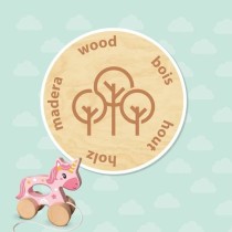 Jointed Figure SES Creative Unicornio de madera 2 en 1 Unicorn