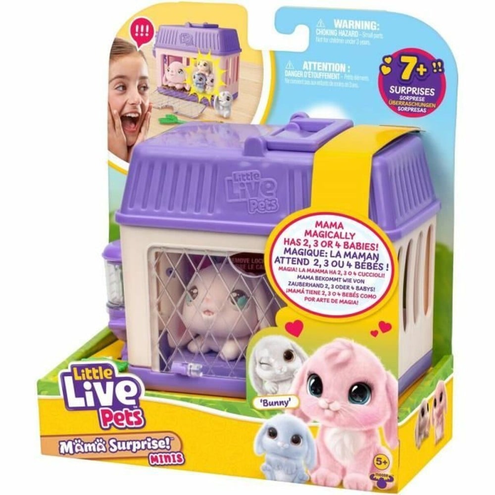 Fluffy toy Little Live Pets Mama Surprise Rabbits Pink Rose Plush Rabbit