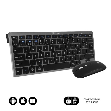 clavier et souris Subblim SUBKBC-OCO020 Gris