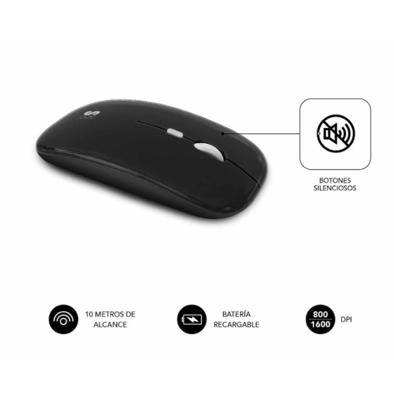 Tastatur mit Maus Subblim SUBKBC-OCO020 Grau