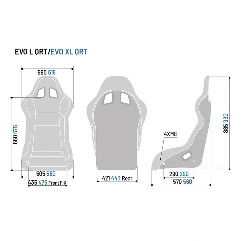 Siège Racing Sparco EVO XL Pilote / Copilote 2 Pièces