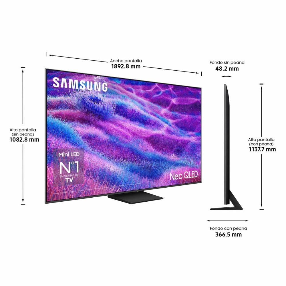 Smart TV Samsung TQ85QN80FAUXXC 85" (85") 4K Ultra HD (4K Ultra HD) HDR Neo QLED (HDR) (Neo QLED)