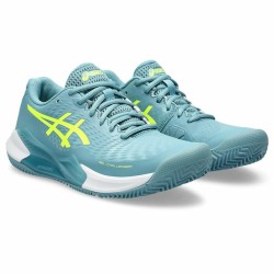 Chaussures de Tennis pour Femmes Asics Gel-Challenger 14 Clay  Bleu clair