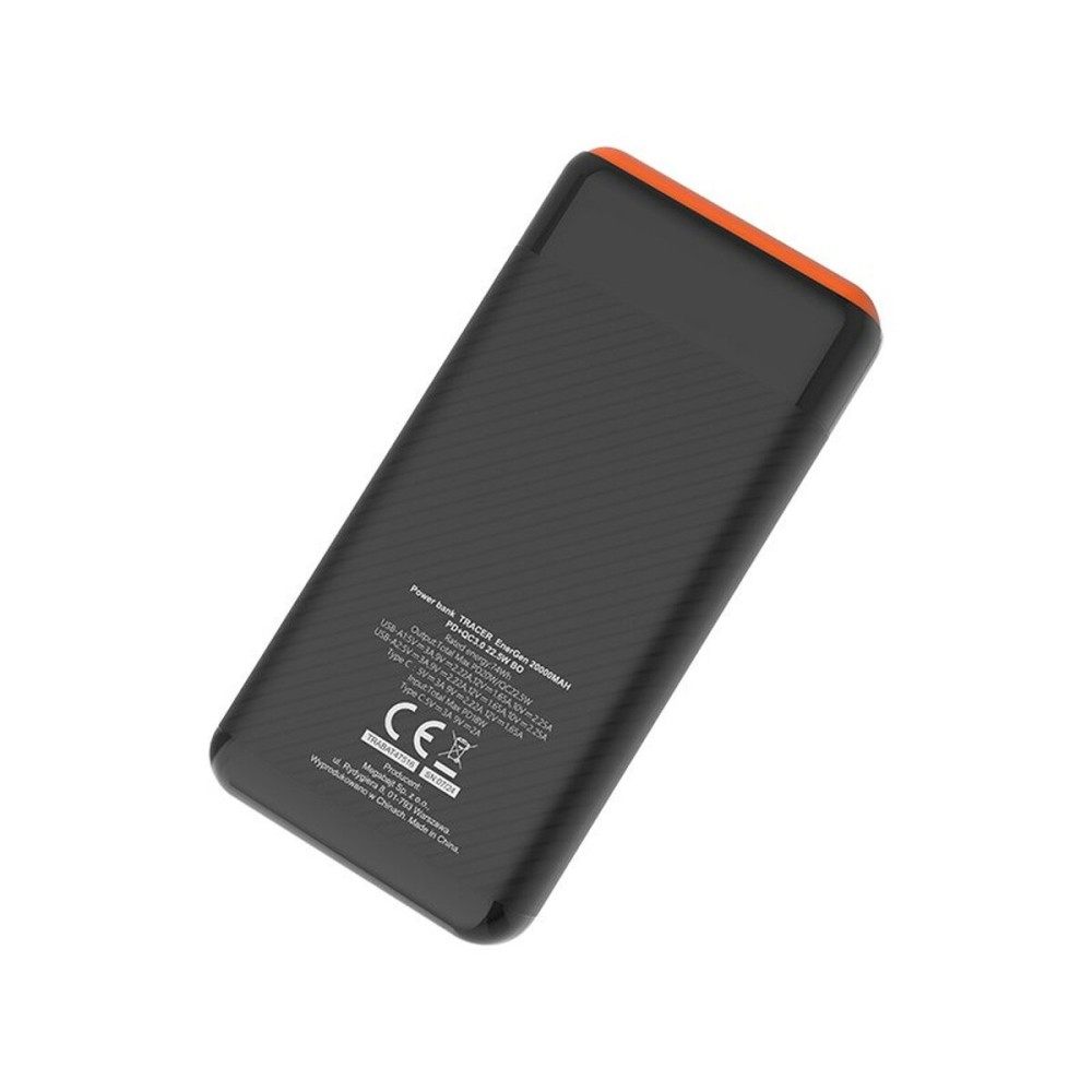 Powerbank Tracer TRABAT47516 Noir Orange 20000 mAh 74 WH