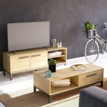 Table Basse Demeyere Noir 110,4 x 50 x 36,9 cm