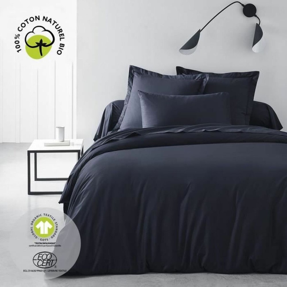 Fitted bottom sheet TODAY Navy Blue 160 x 200 cm