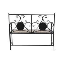 Bank DKD Home Decor Schwarz Bunt Mosaik 111 x 54 x 88 cm
