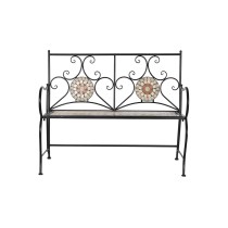 Bank DKD Home Decor Schwarz Bunt Mosaik 111 x 54 x 88 cm