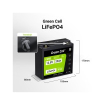 Battery for Uninterruptible Power Supply System UPS Green Cell LFPGC12V20AH 256 Wh 20 Ah