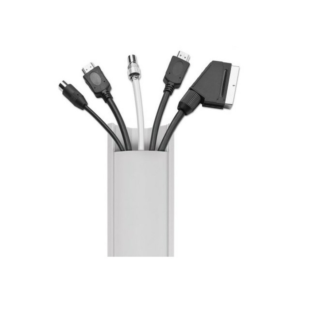 Cable Organiser MacLean MCTV-575 White Plastic