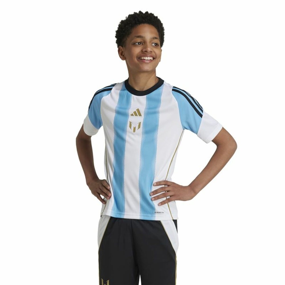 Fußballtrikot T-Shirt Adidas Messi Training Blau Weiß