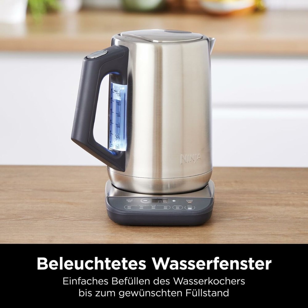 Wasserkocher NINJA KT201EU Schwarz Grau plástico,acero inoxidable 3000 W 1,7 L