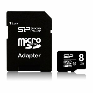 Mikro SD Speicherkarte mit Adapter Silicon Power Elite 8GB microSDHC UHS-I 8 GB