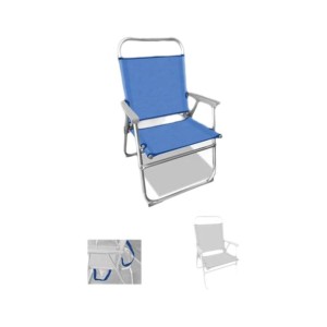 Beach Chair Blue Grey 87 x 56 cm 88 x 56 cm