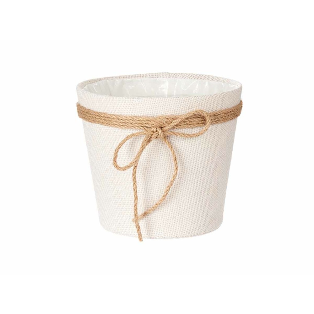 Blumentopf 18 x 16 cm Weiß Schnur Kunststoff (24 Stück)