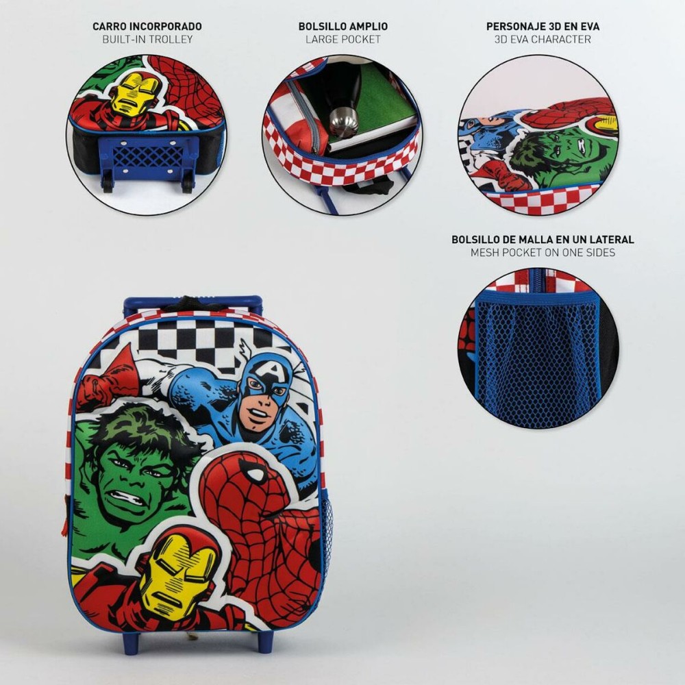 Cartable à roulettes The Avengers 3D