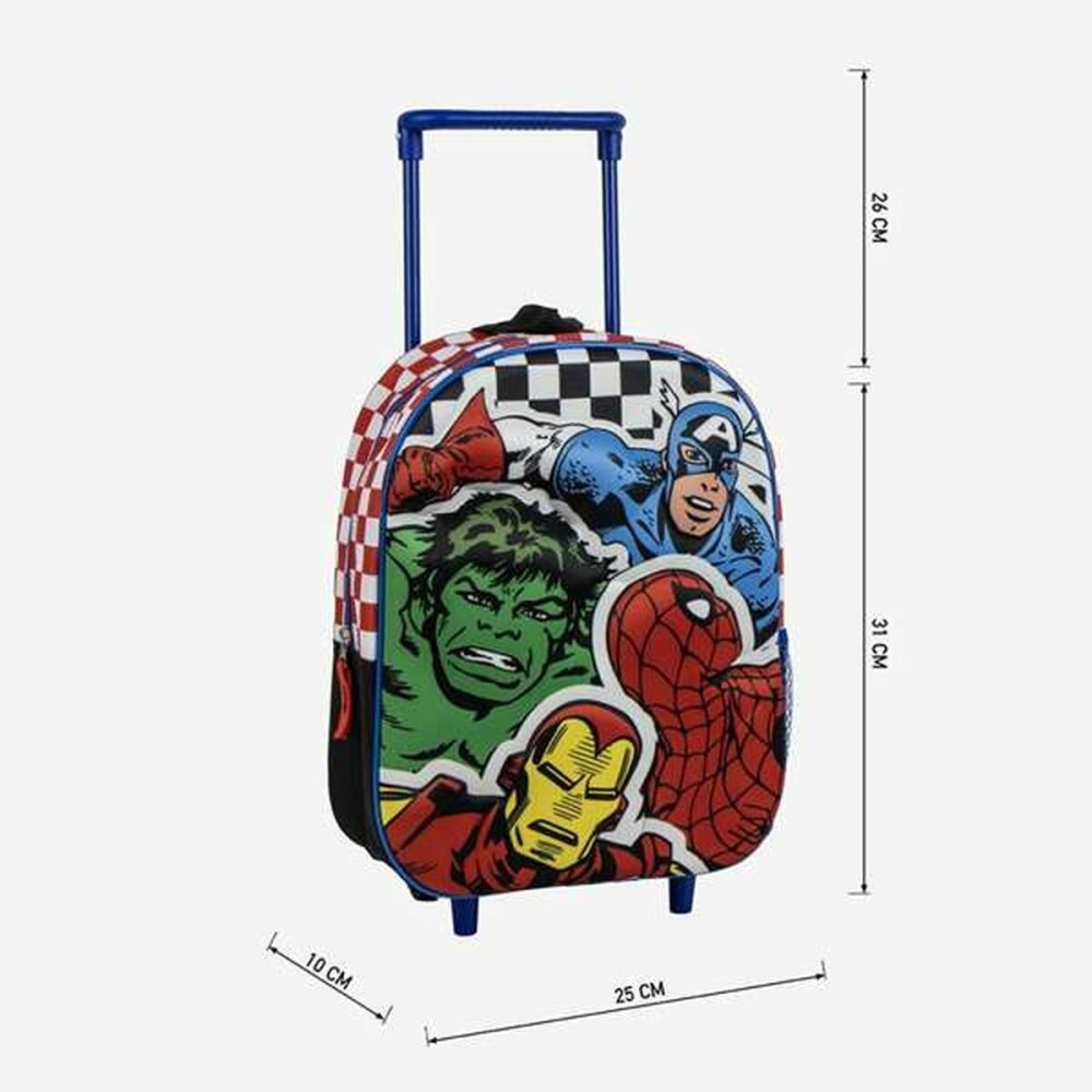 Schulrucksack mit Rädern The Avengers 3D