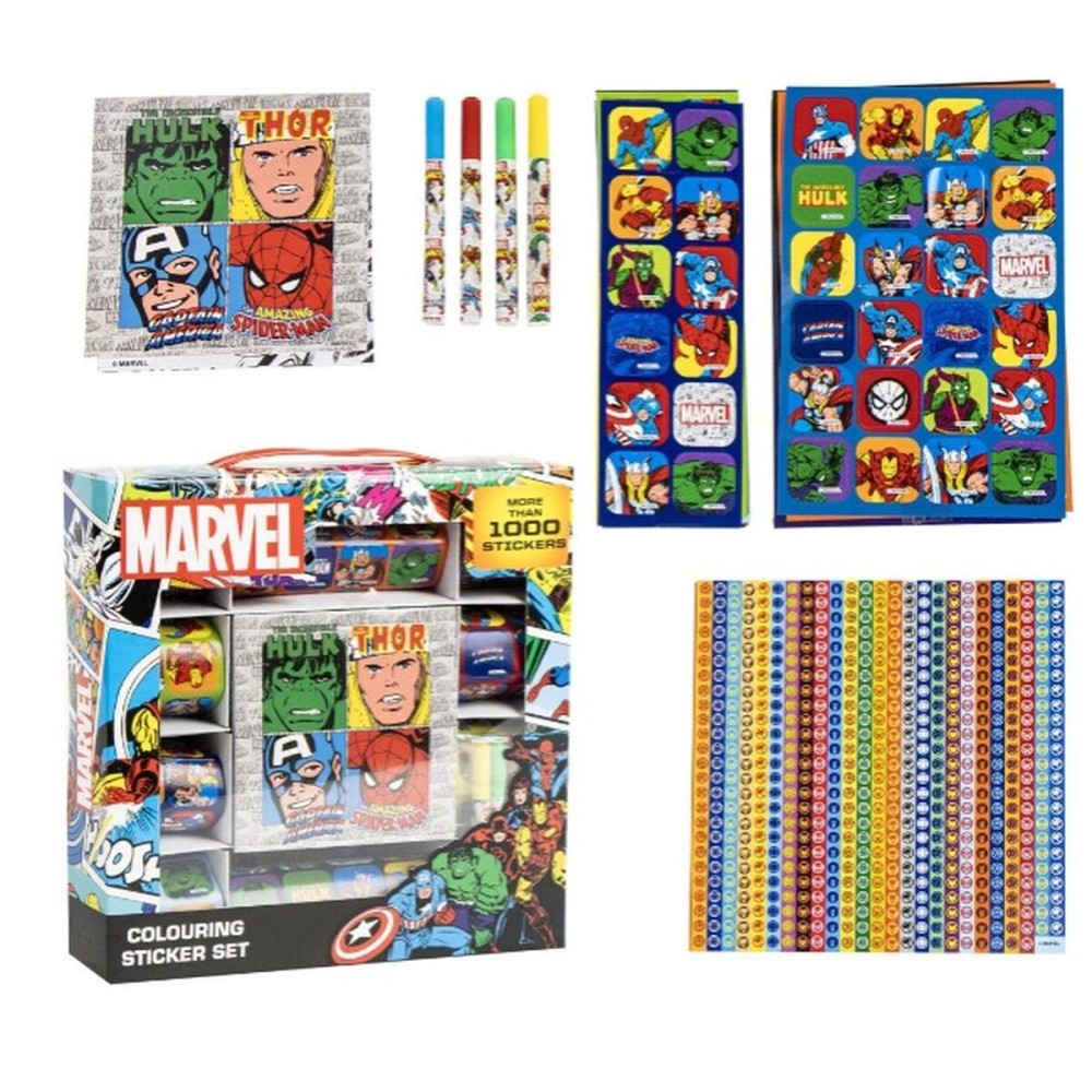 Lot d'autocollants Marvel Multicouleur 41 x 58 x 3 cm