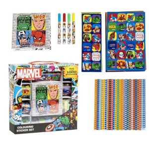 Lot d'autocollants Marvel Multicouleur 41 x 58 x 3 cm