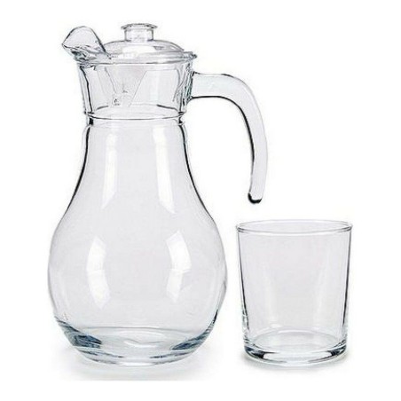 Set de Verres BIG-S3604465 Transparent verre Pichet 4 x (40 cl) / 1 x (1,8 l)