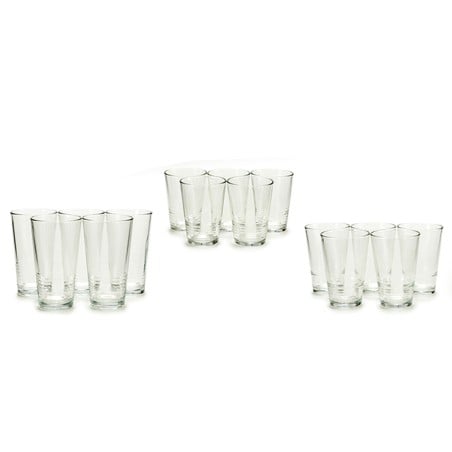 Gläserset 41015 Durchsichtig Glas 6 x (51 cl) / 6 x (34 cl) / 6 x (23 cl)