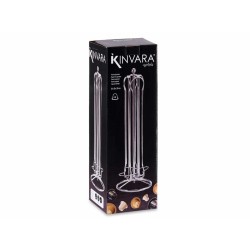 Stand for 36 Coffee Capsules Kinvara Nespresso Silver Metal 13 x 39 x 13 cm Rotating 36 Pieces