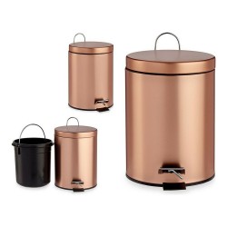 Pedal bin Metal Copper Plastic 3 L (17 x 25,8 x 22,5 cm)