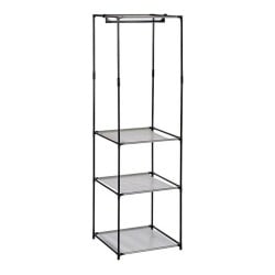 Wardrobe Black Grey Iron Plastic 43,5 x 160 x 50 cm