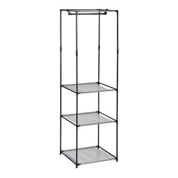 Wardrobe Kipit WR4205NB Black Grey Iron Plastic 43,5 x 160 x 50 cm