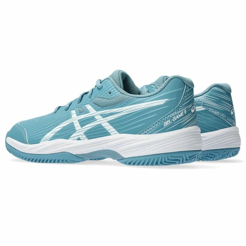 Chaussures de Tennis pour Enfants Asics Gel-Game 9 Gs Clay/ Bleu clair