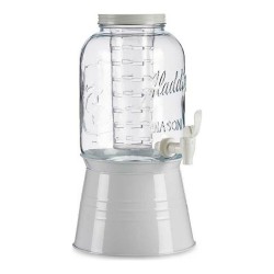 Carafe en Verre Transparent Blanc Avec support (22,8 x 37,5 x 20 cm) (3800 ml)