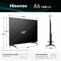 TV intelligente Hisense 43A6Q 43" 4K Ultra HD LED HDR D-LED