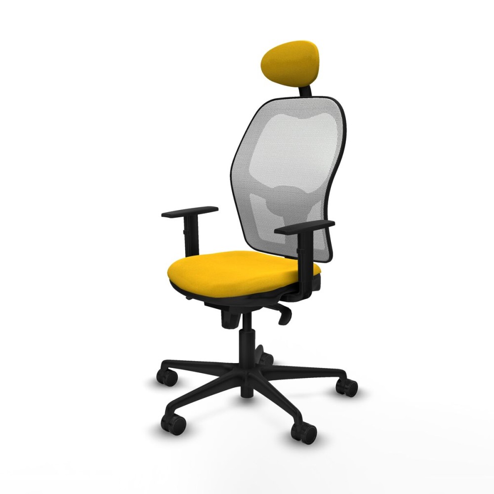 Office Chair with Headrest Jorquera Piqueras y Crespo 1D036N1 Yellow