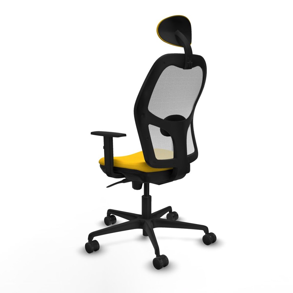 Office Chair with Headrest Jorquera Piqueras y Crespo 1D036N1 Yellow