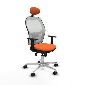Office Chair with Headrest Jorquera Piqueras y Crespo 1D086N1 Orange