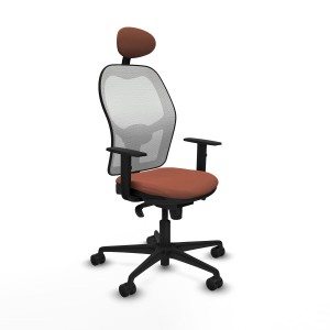 Office Chair with Headrest Jorquera Piqueras y Crespo 1D036N1 White Brown