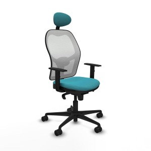 Office Chair with Headrest Jorquera Piqueras y Crespo 1D036N1 Turquoise