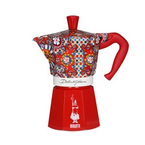 Italian Coffee Pot Bialetti MOKA EXPRESS D&G 6T Silver Aluminium 6 Cups